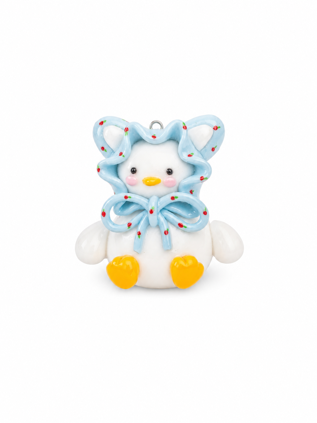 Patterned Scarf Duck Keychain