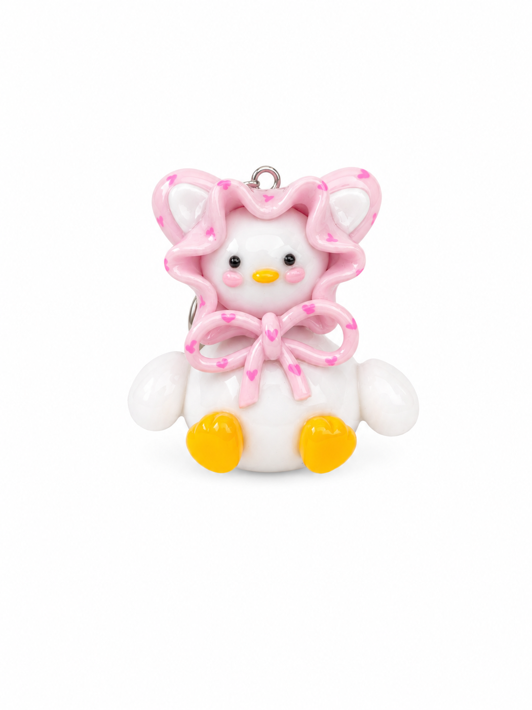 Patterned Scarf Duck Keychain