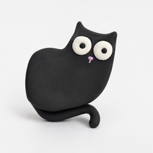 Cute Black Cat Fridge Magnet