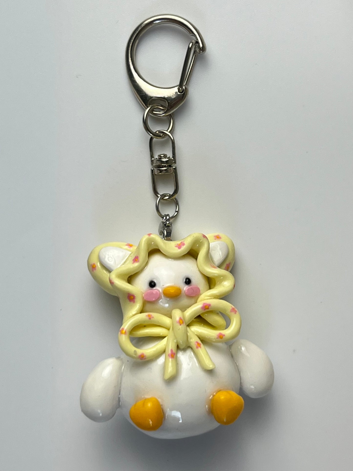 Patterned Scarf Duck Keychain