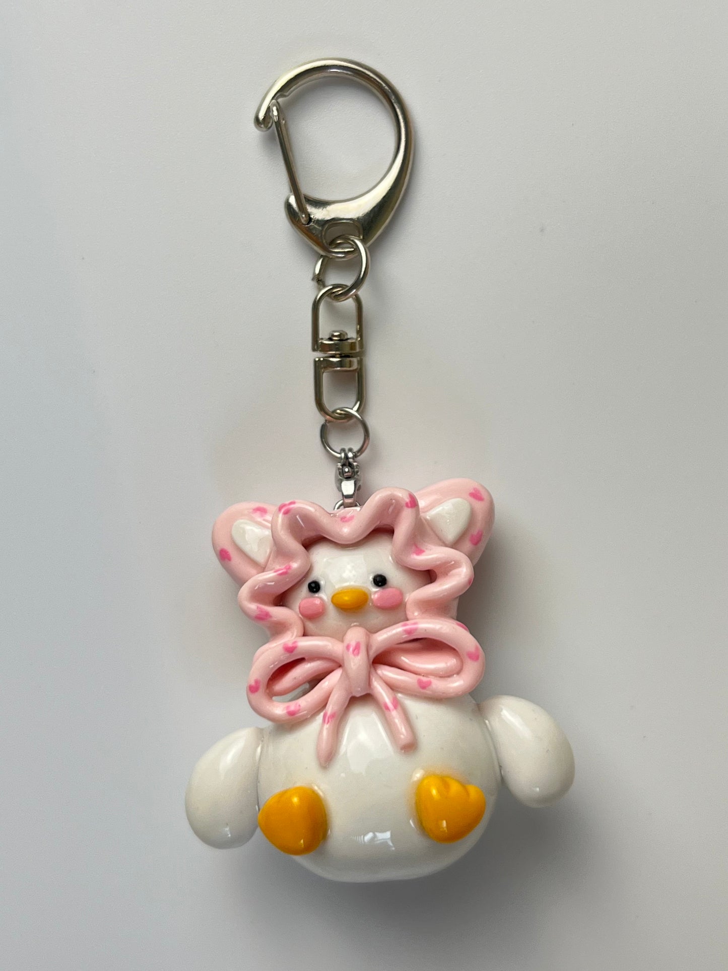 Patterned Scarf Duck Keychain