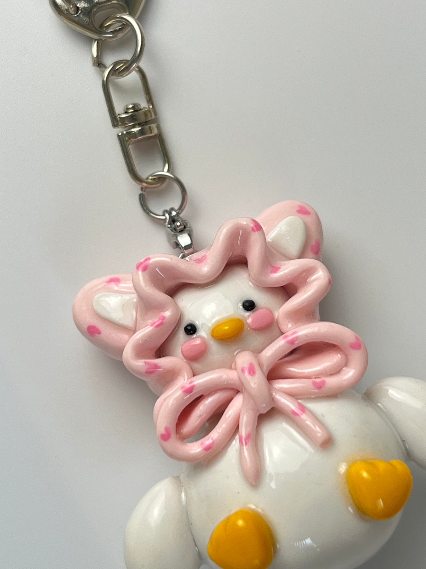 Patterned Scarf Duck Keychain