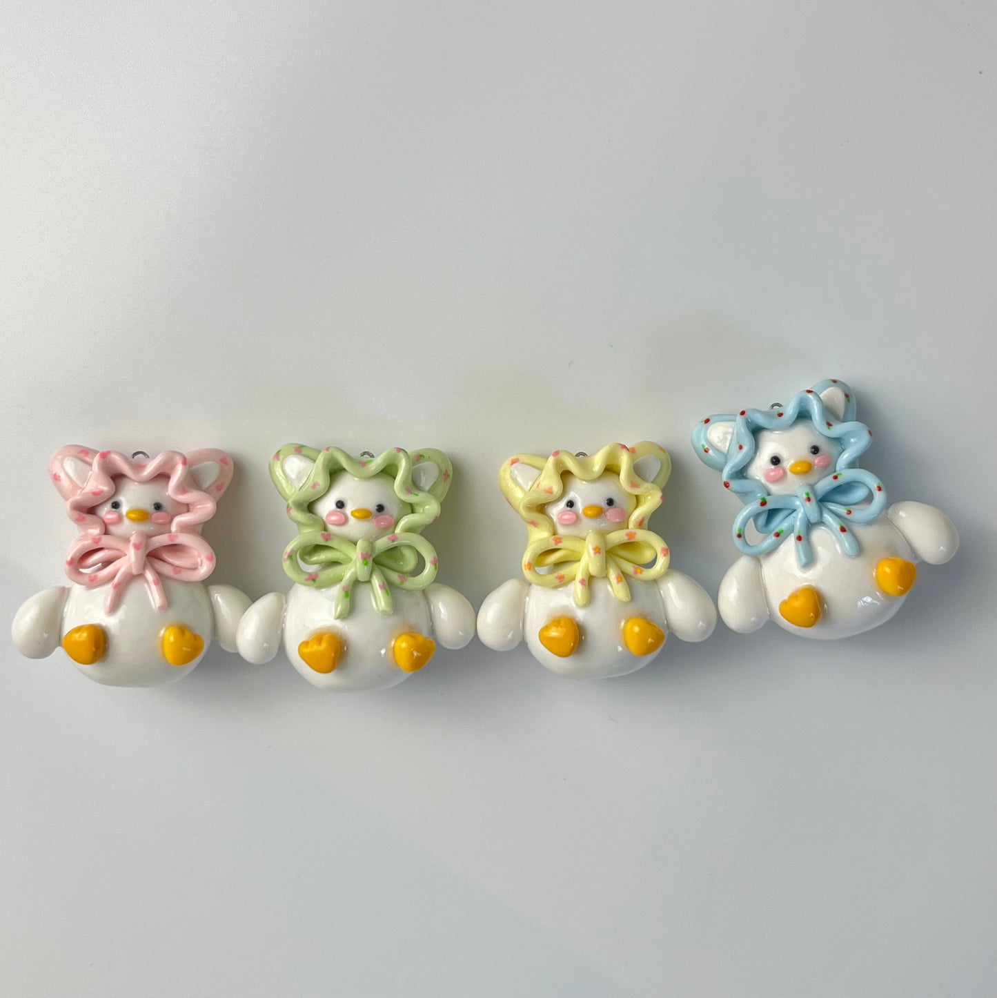 Patterned Scarf Duck Keychain