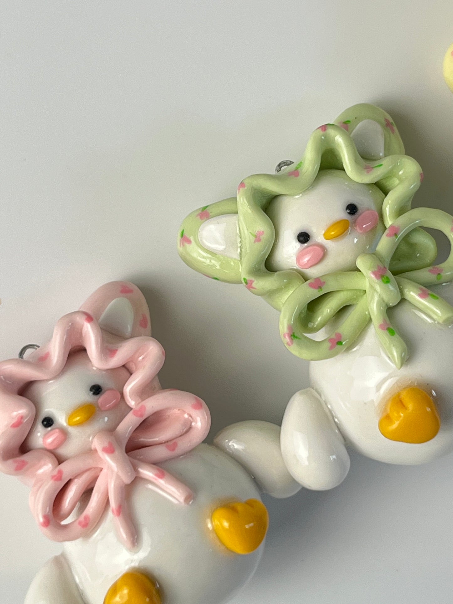 Patterned Scarf Duck Keychain