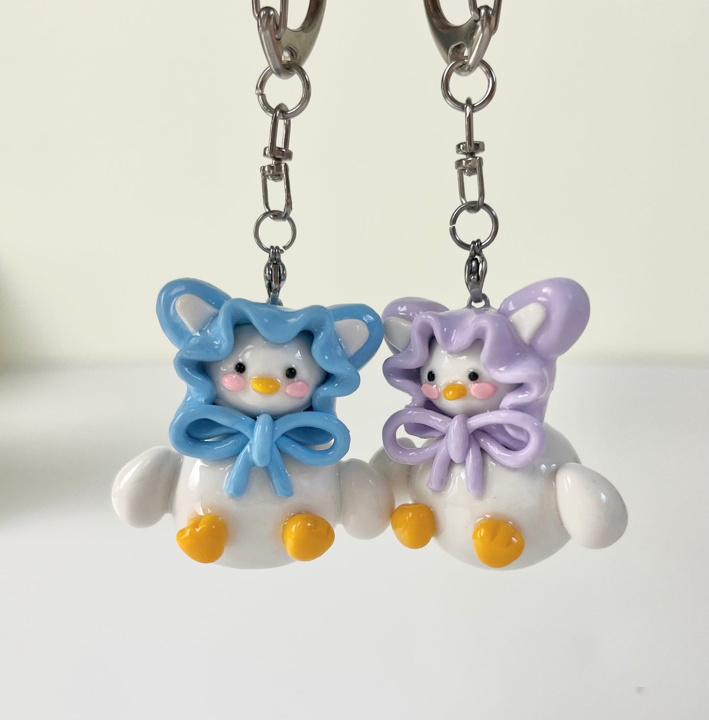 Plain Scarf Duck Keychain