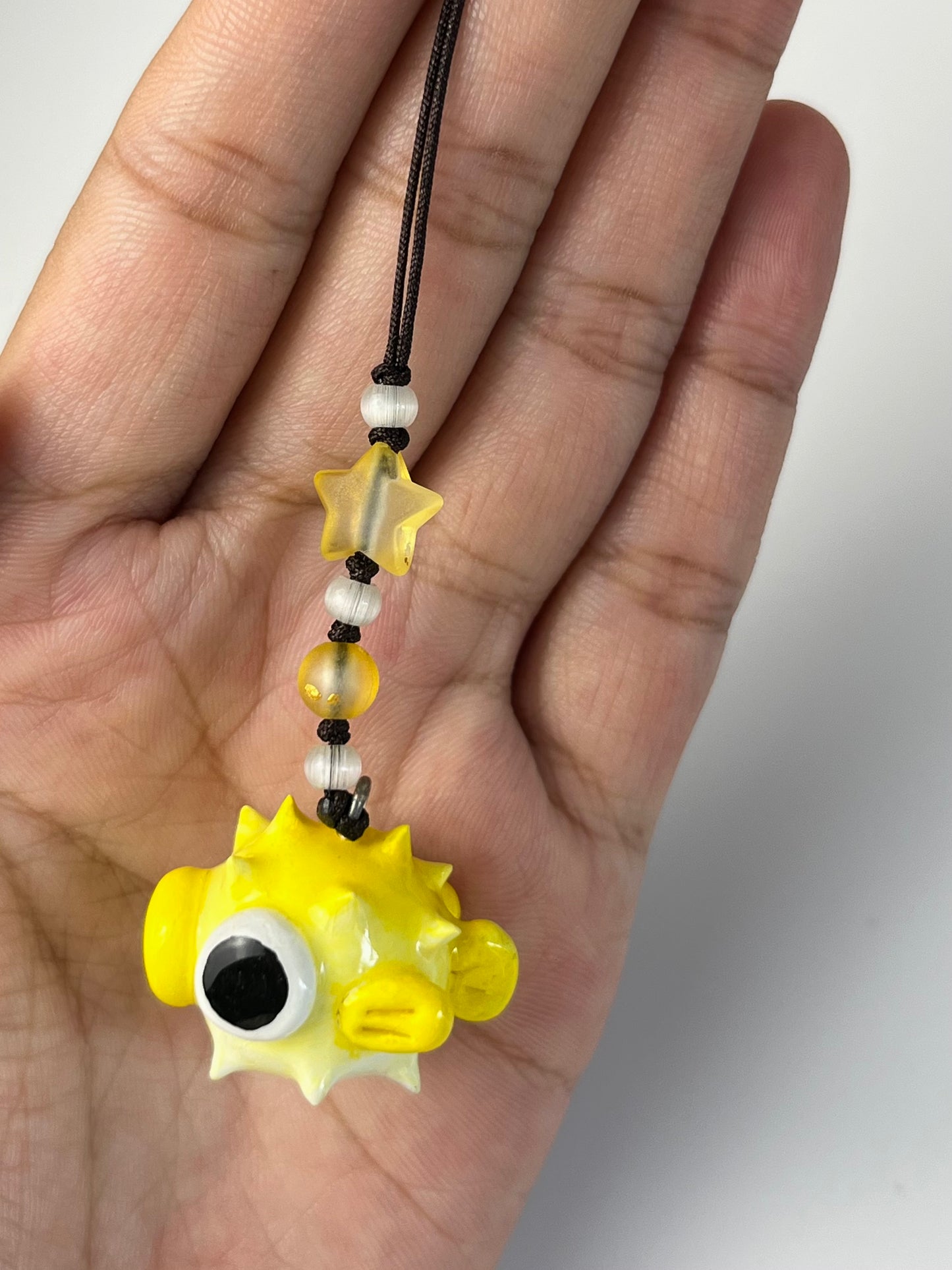 Pufferfish Clay Keychain