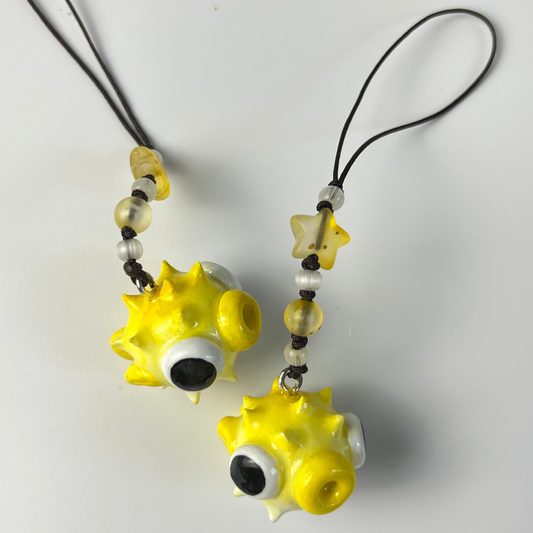 Pufferfish Clay Keychain