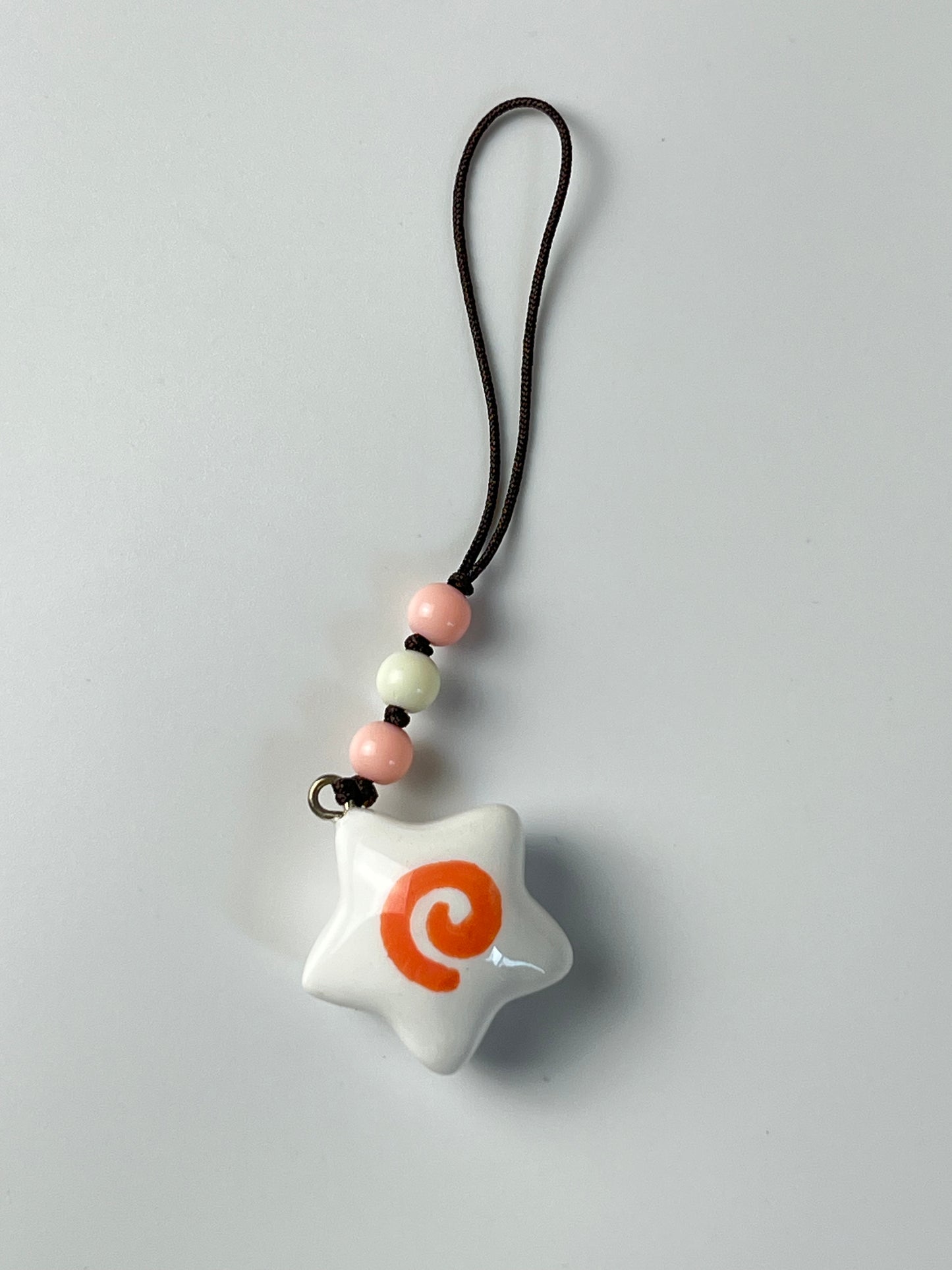 White Star Clay Keychain