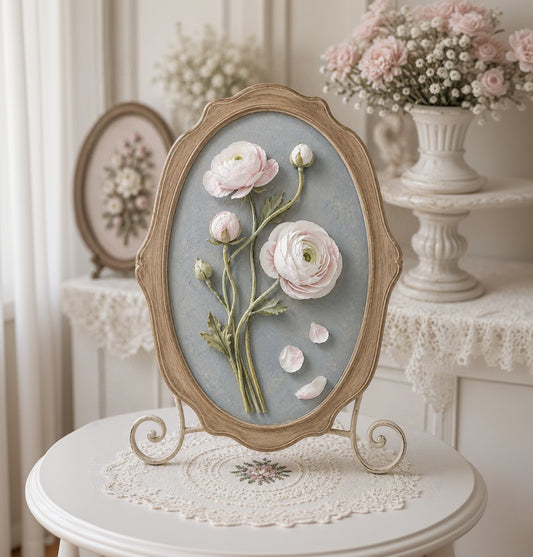 Ranunculus Clay Wall Art