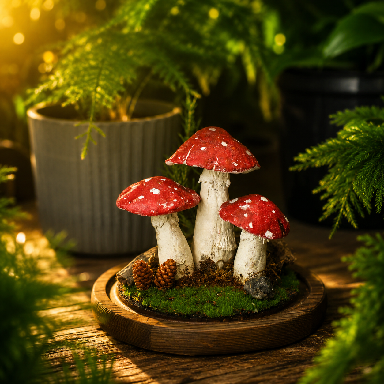 Clay Mushroom Terrarium